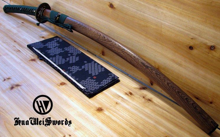 1.5 Sori Wenge Saya Full Same Wrap Tsuka Katana Sword